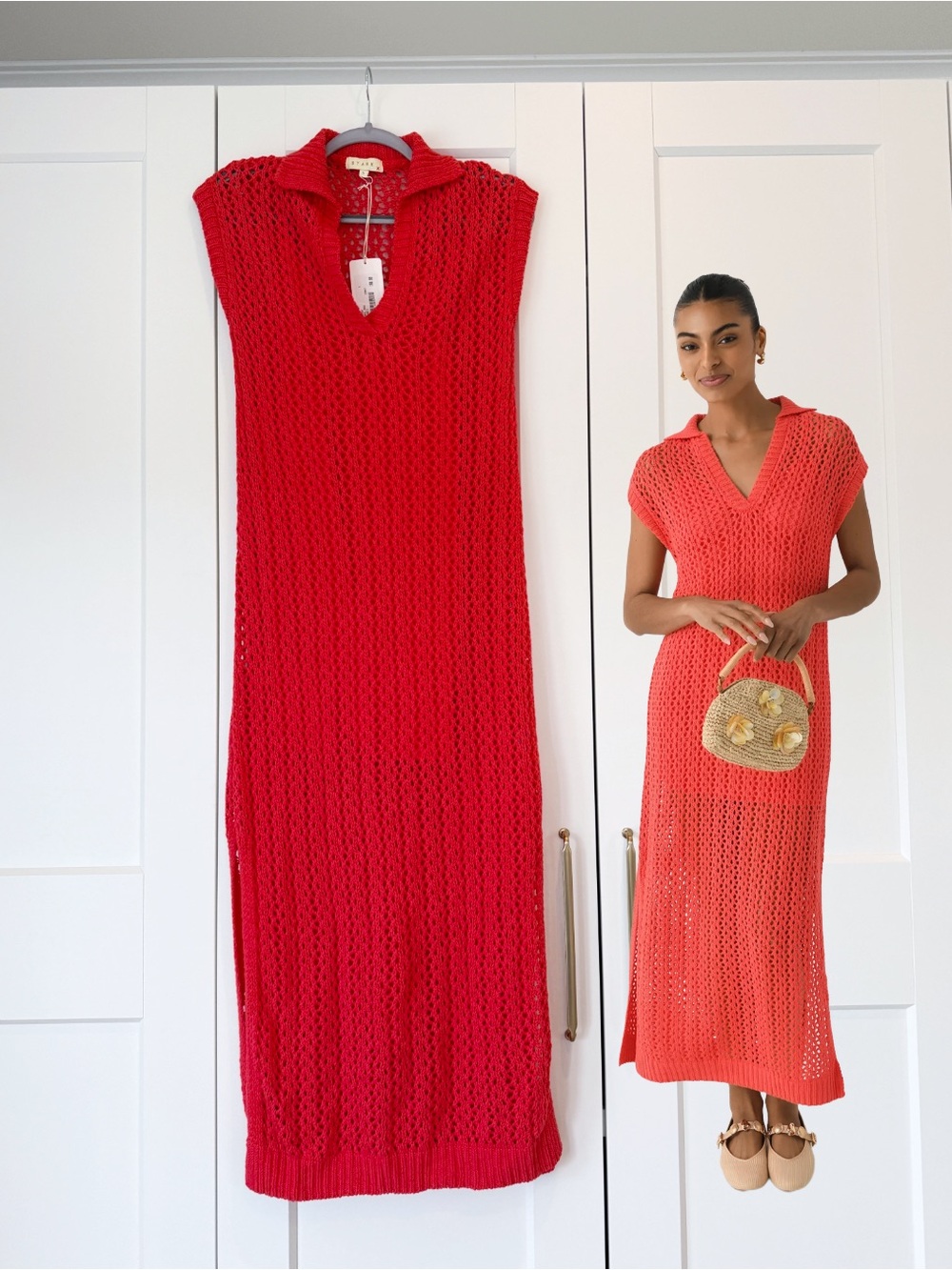 NWT Crochet Knit Maxi Dress STARK X